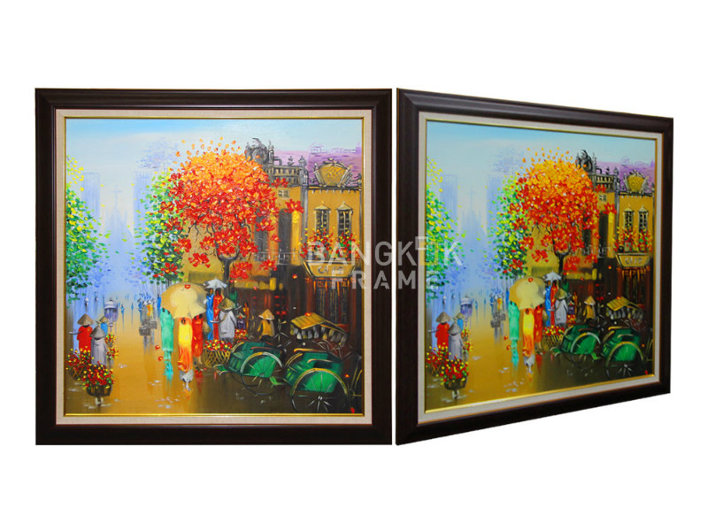 กรอบรูปภาพท้องพระโรงสมัยโบราณ